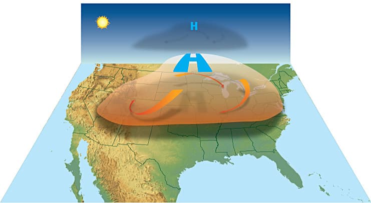 Heat index chart showing how humidity raises apparent temperature tomorrow